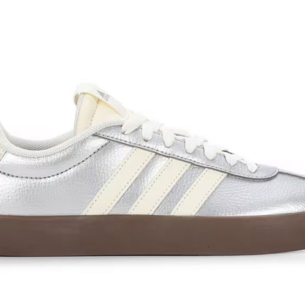 adidas Silver and Cream Athletic Shoes